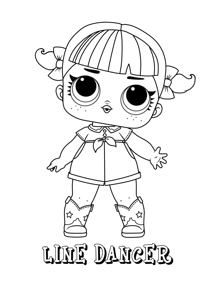 Line Dancer Lol Doll Coloring Page