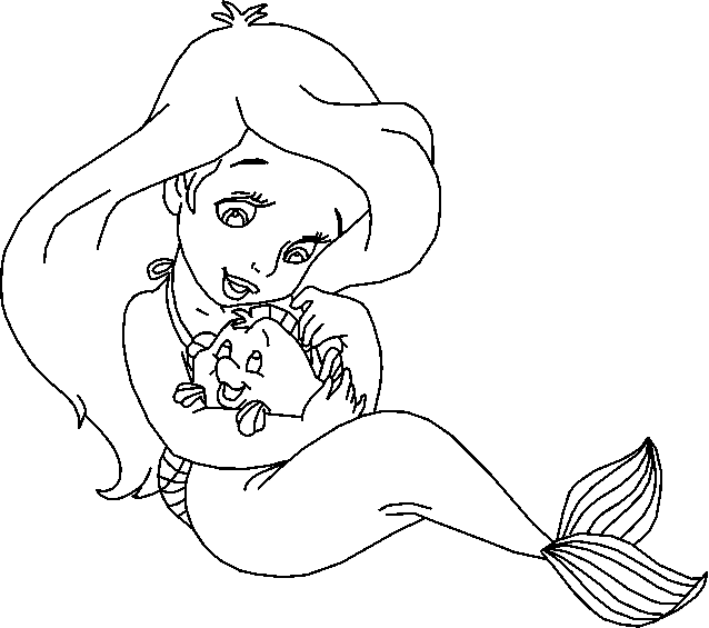 Little Ariel With Grimbsby Disney Princess 88e5
