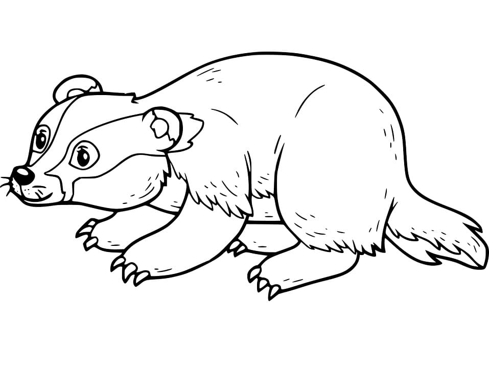 Little Badger Coloring Page
