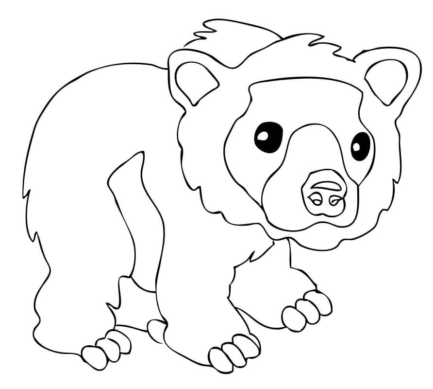 Little Brown Bear Coloring Page