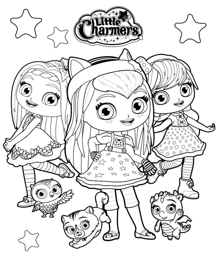 Little Charmers’s Characters Coloring Page