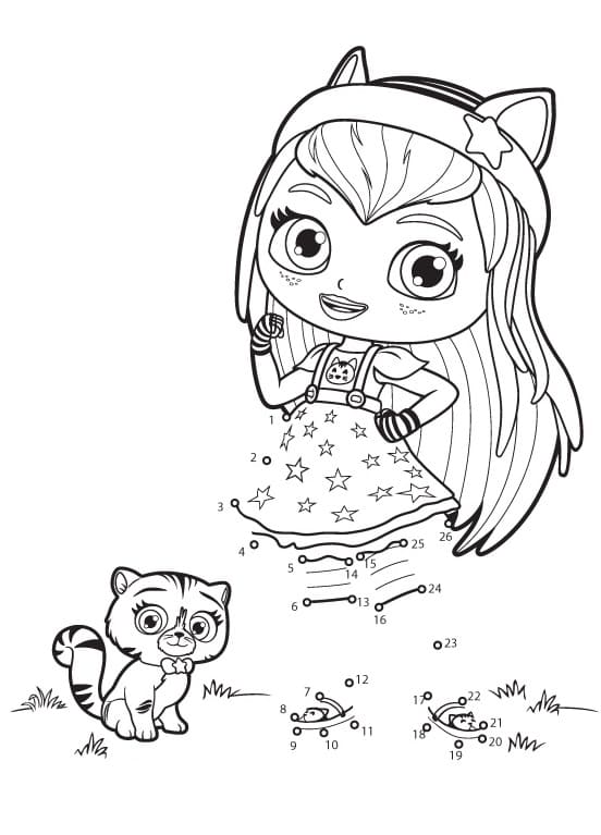 Little Charmers Dot to Dot Coloring Page