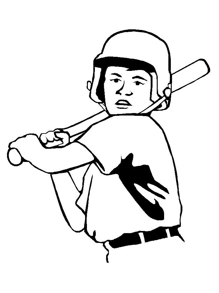 Little League Batter A751 Coloring Page