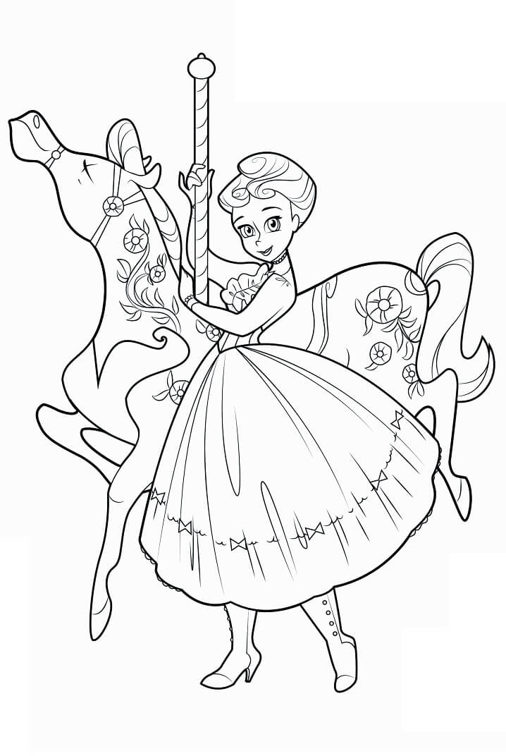 Little Mary Poppins Coloring Page