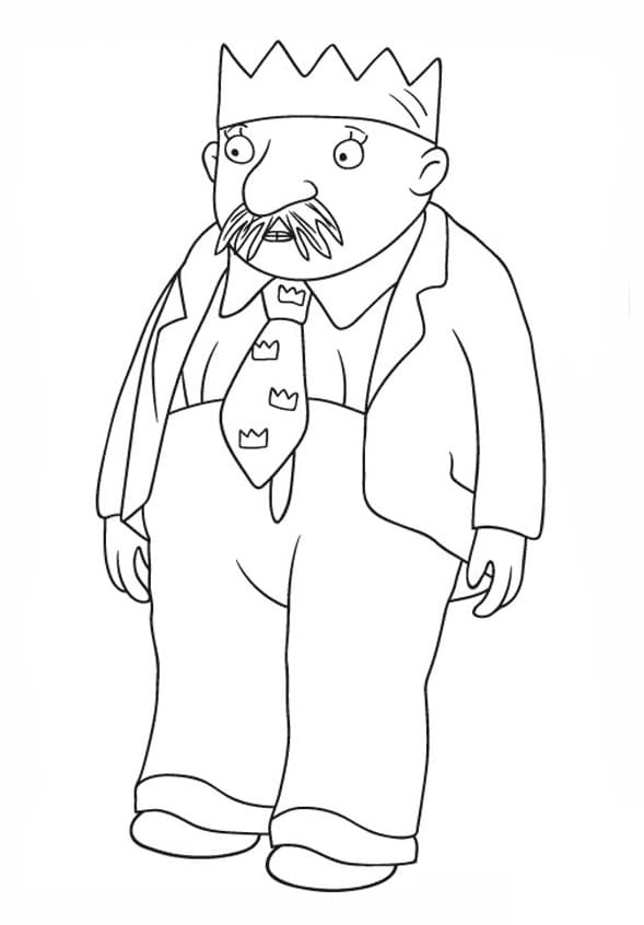 Little Princess’s Dad Coloring Page