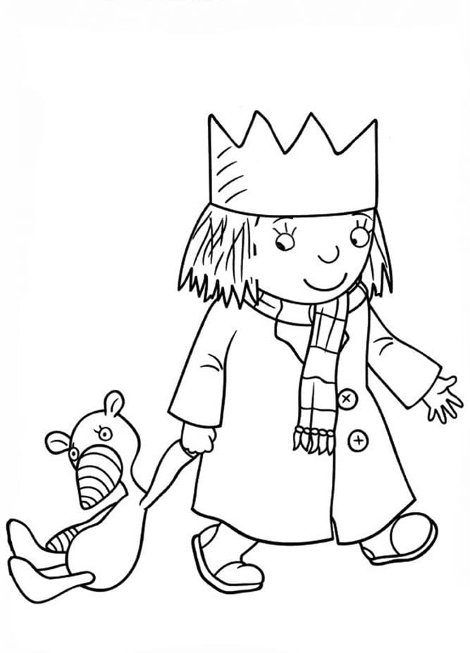 Little Princess and Gilbert Coloring Page