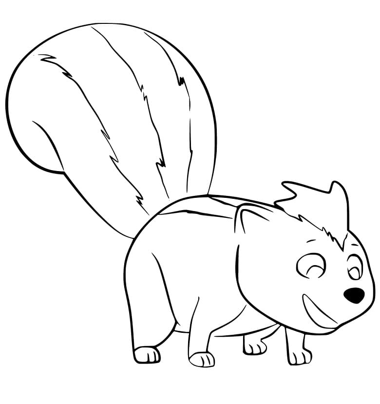 Little Skunk Coloring Page