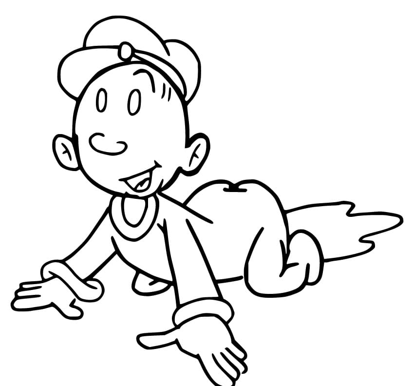 Little Sweepea from Popeye Coloring Page