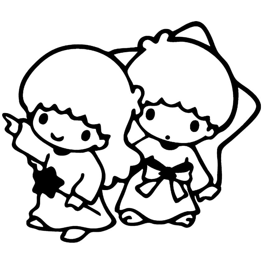 Little Twin Stars 1 Coloring Page