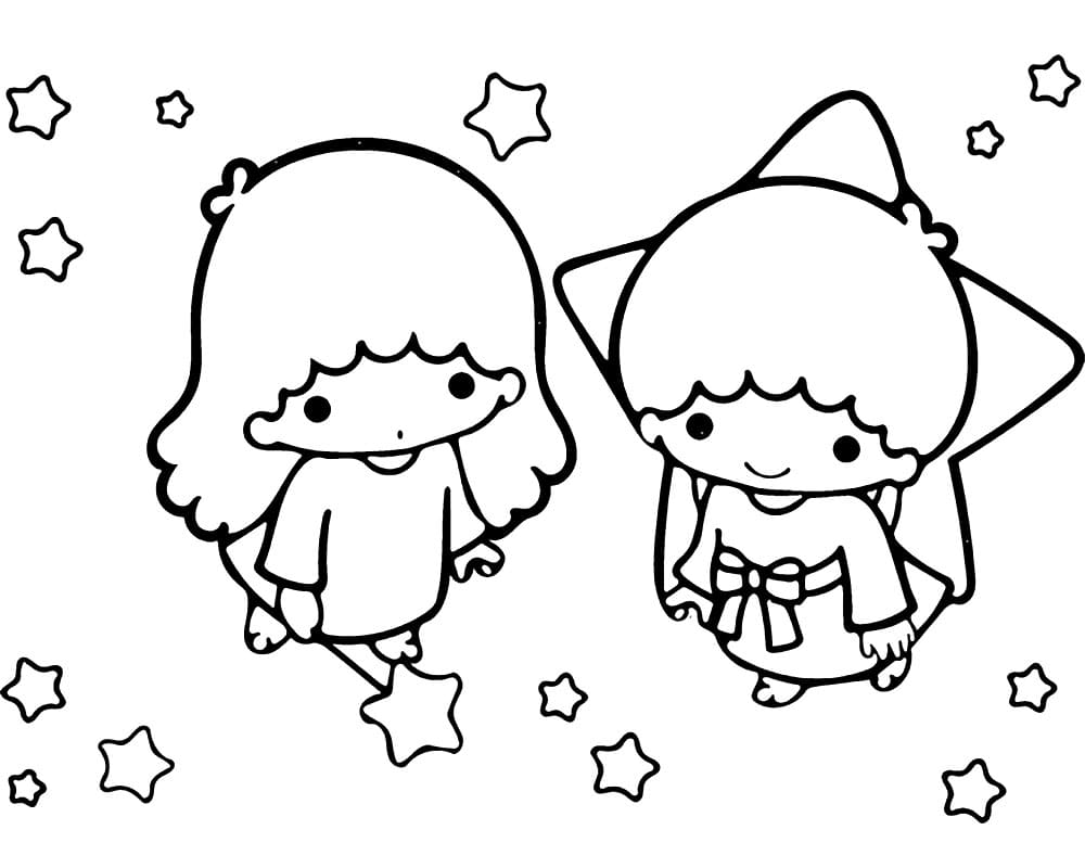 Little Twin Stars 12 Coloring Page