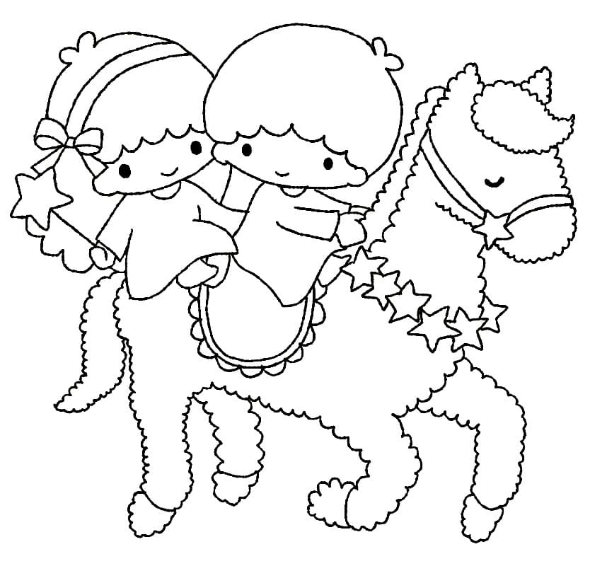Little Twin Stars 13 Coloring Page