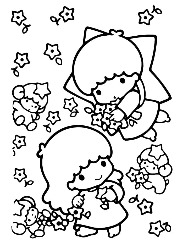 Little Twin Stars 2 Coloring Page