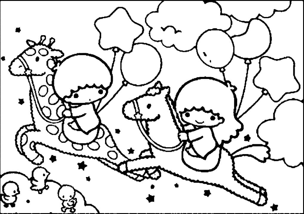 Little Twin Stars 6 Coloring Page