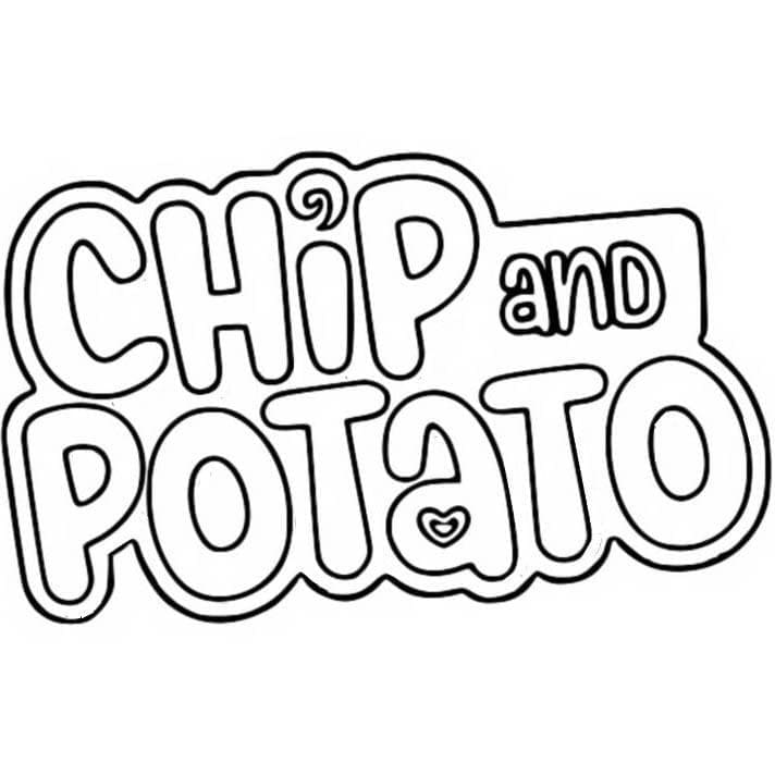 Logo Chip and Potato Coloring Page