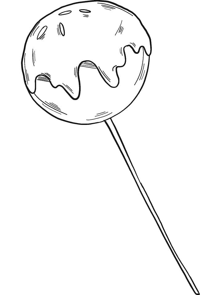 Lollipop Candy Coloring Page