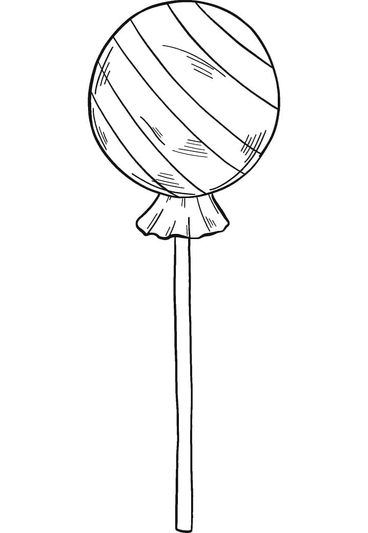 Lollipop For Kid Coloring Page