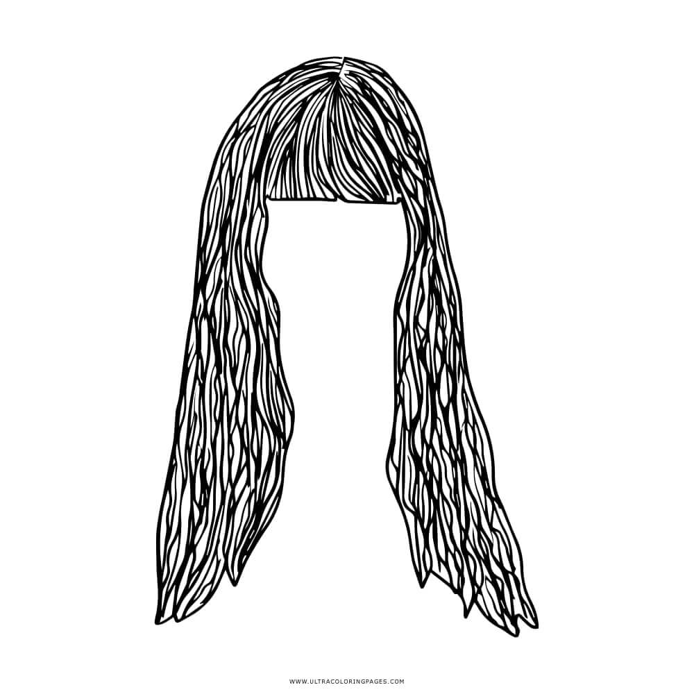 Long Hair 1 Coloring Page