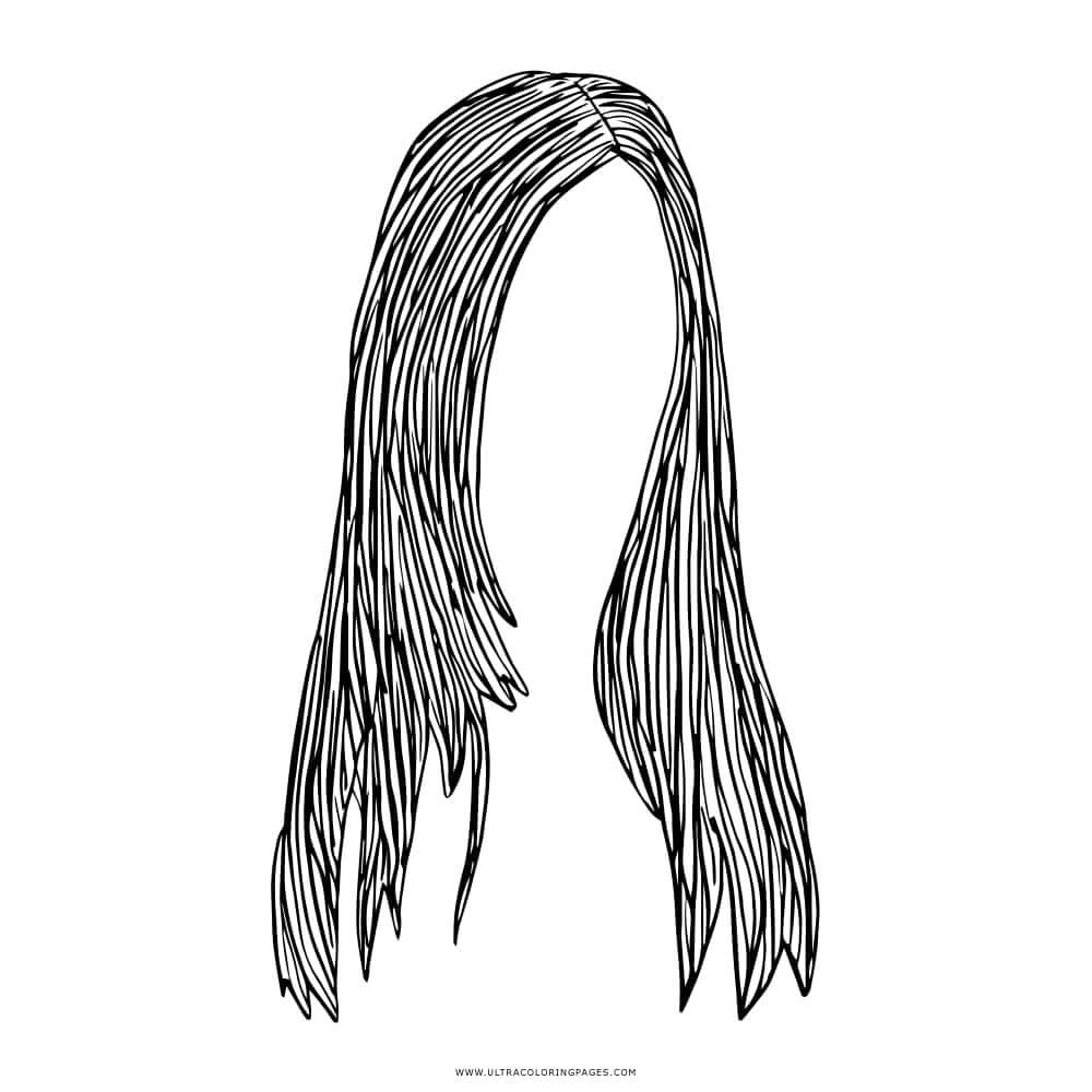 Long Hair 2 Coloring Page