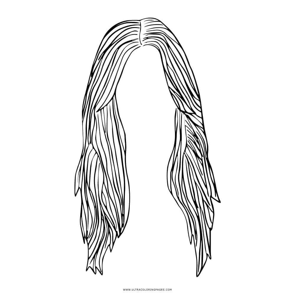 Long Hair 3 Coloring Page