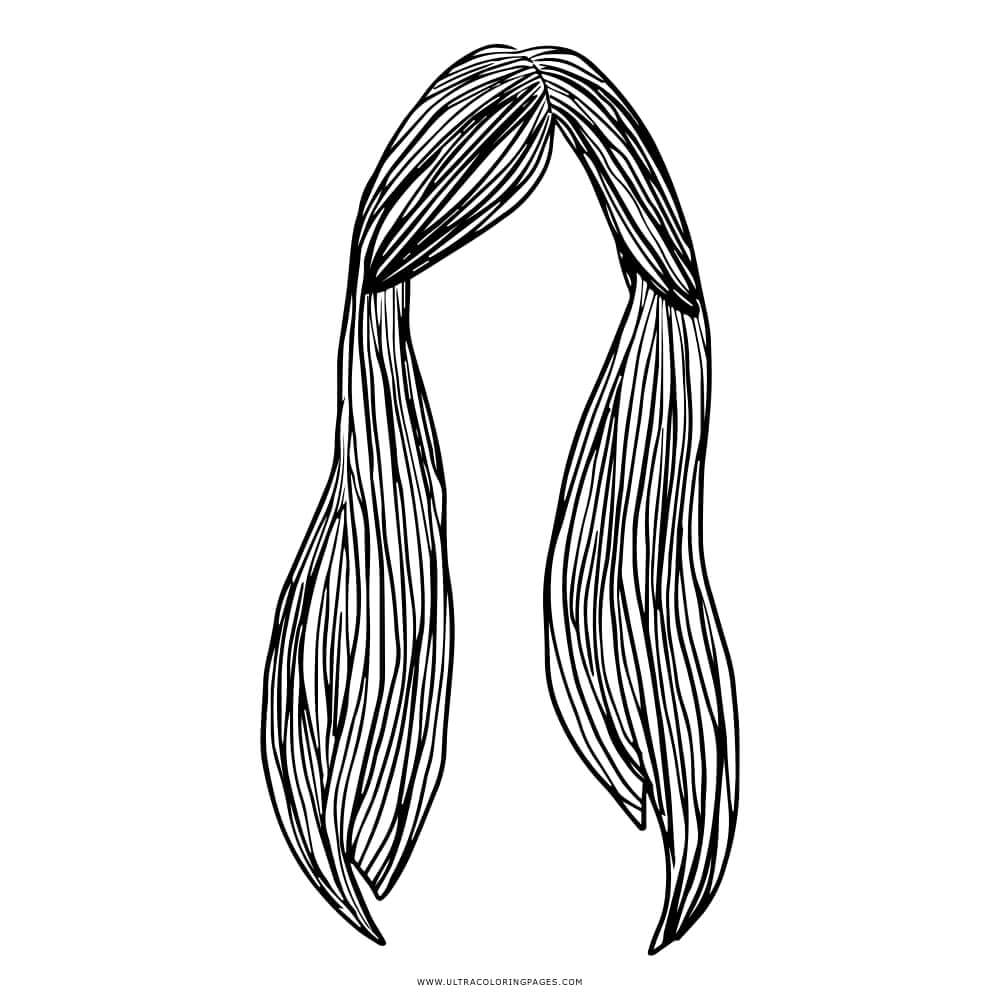 Long Hair 4 Coloring Page