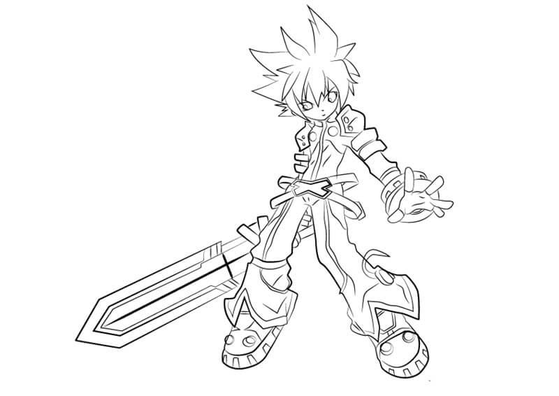 Lord Knight from Elsword Coloring Page
