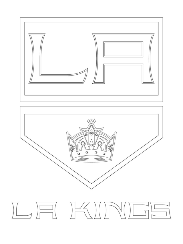 Los Angeles Kings Logo Nhl Hockey Sport Coloring Page