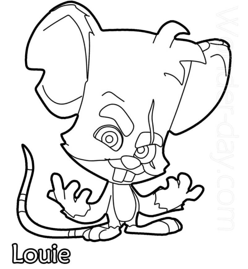 Louie Zooba Coloring Page