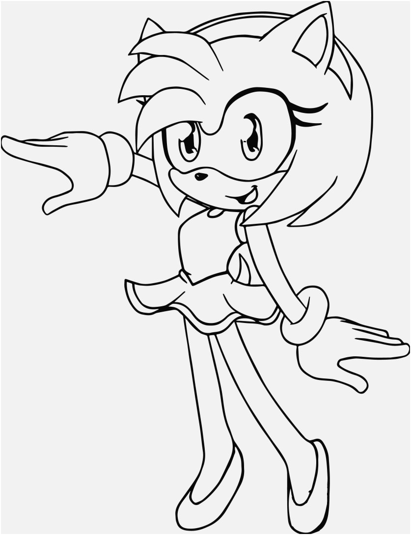 Lovely Amy Rose Coloring Page