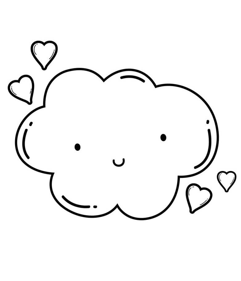 Lovely Cloud Coloring Page