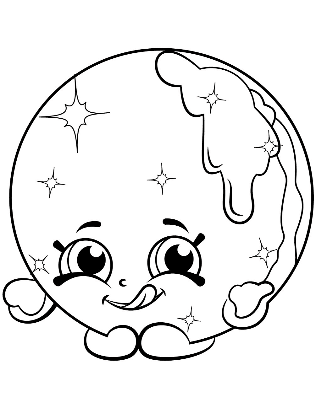 Lovely Donna Donut Shopkins Coloring Page