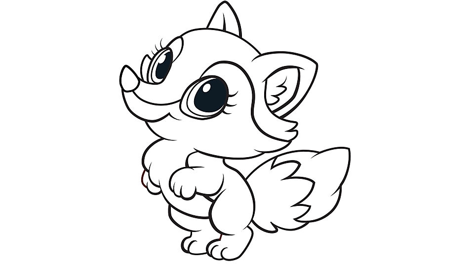 Lovely Fox Coloring Page