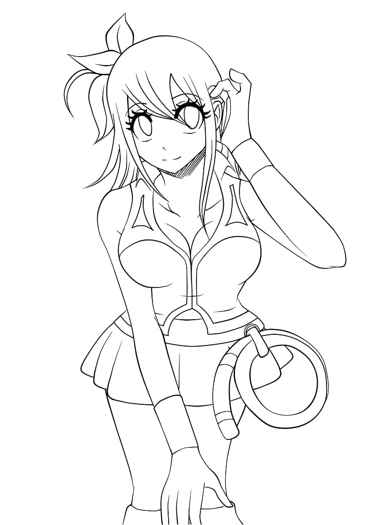 Lovely Lucy Heartfilia Coloring Page