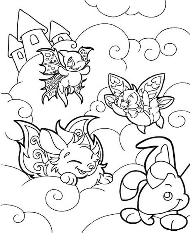 Lovely Neopets Coloring Page