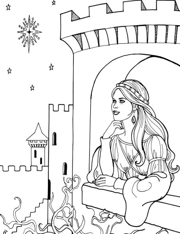 Lovely Princess Leonora Coloring Page