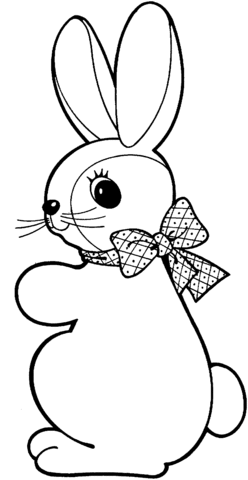 Lovely Rabbit Coloring Page