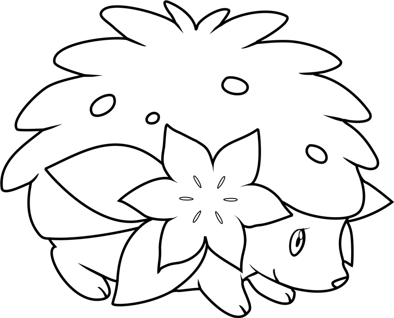 Lovely Shaymin Pokemon Coloring Page