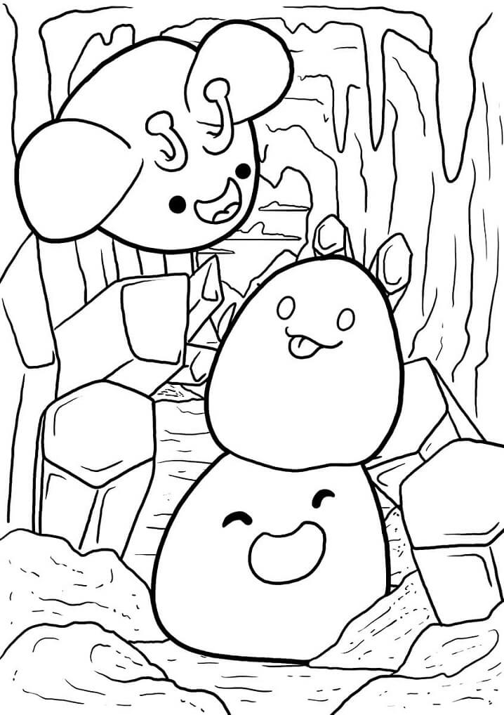 Lovely Slime Coloring Page