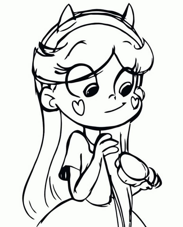 Lovely Star Butterfly Coloring Page