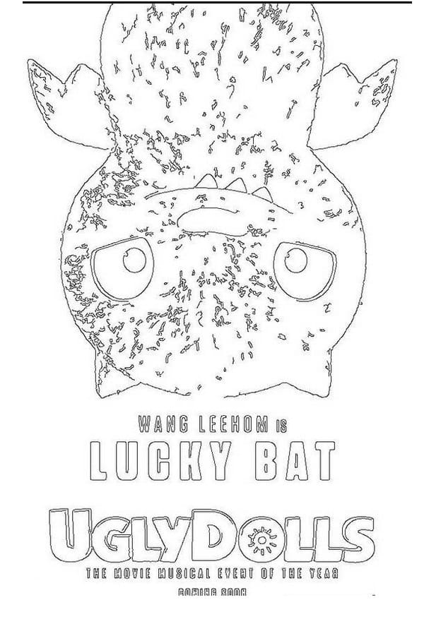 Lucky Bat Coloring Page
