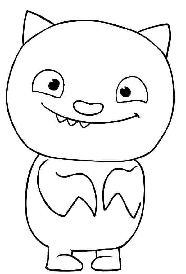 Lucky Bat from UglyDolls Coloring Page