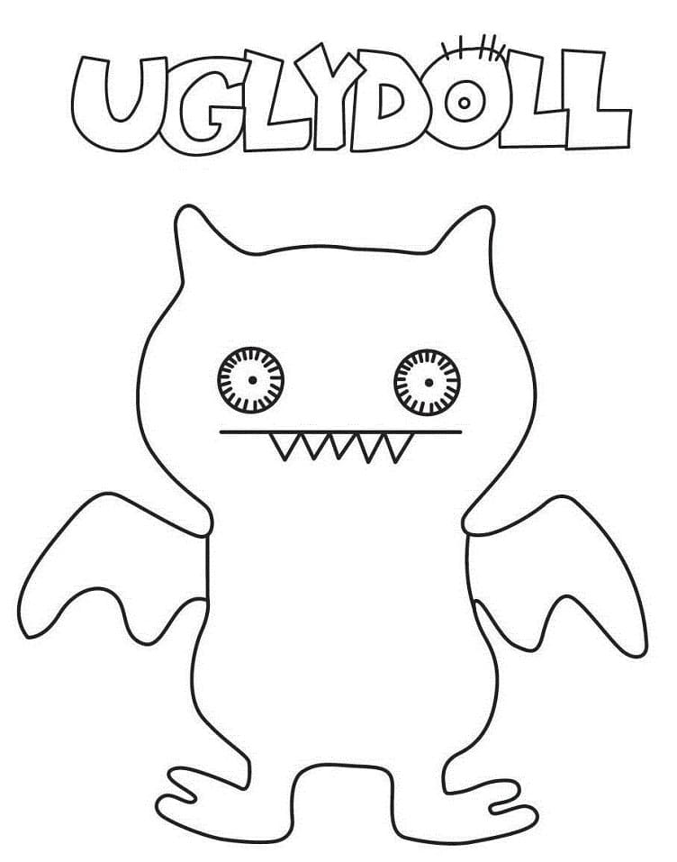 Lucky Bat UglyDolls Coloring Page