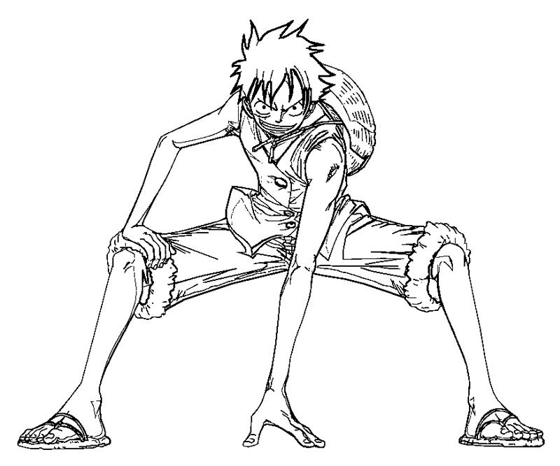 Luffy Ready to Fight Coloring Page