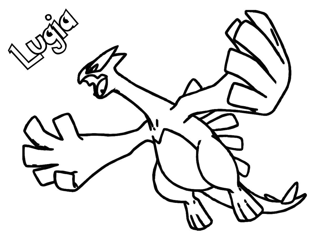 Lugia Legendary Pokemon Coloring Pages   Coloring Cool