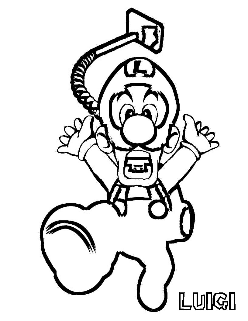 Luigis for Kids Coloring Page
