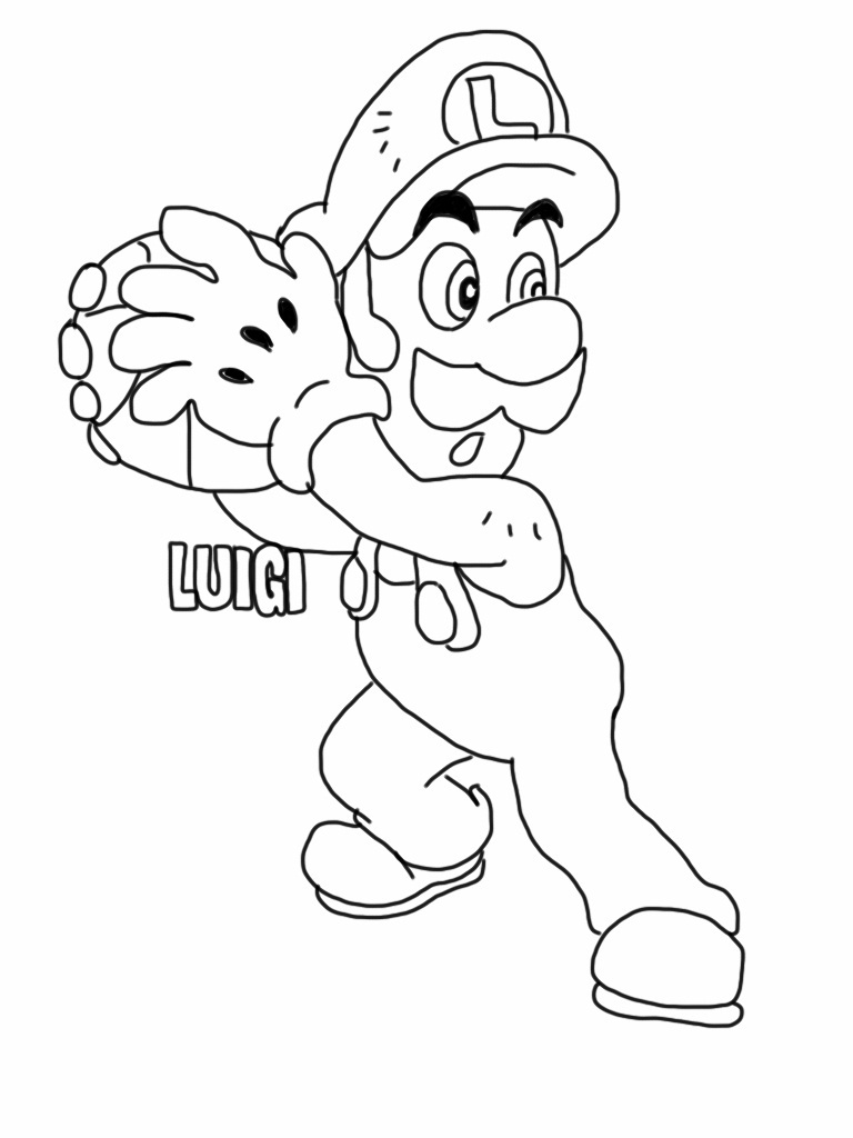 Luigis Printable Coloring Page