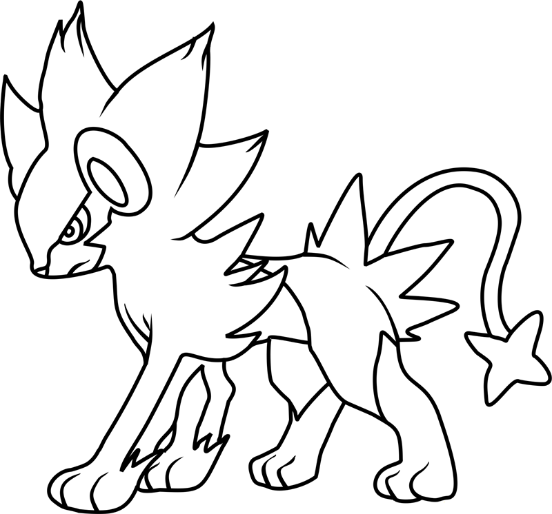 Luxray Pokemon Coloring Page