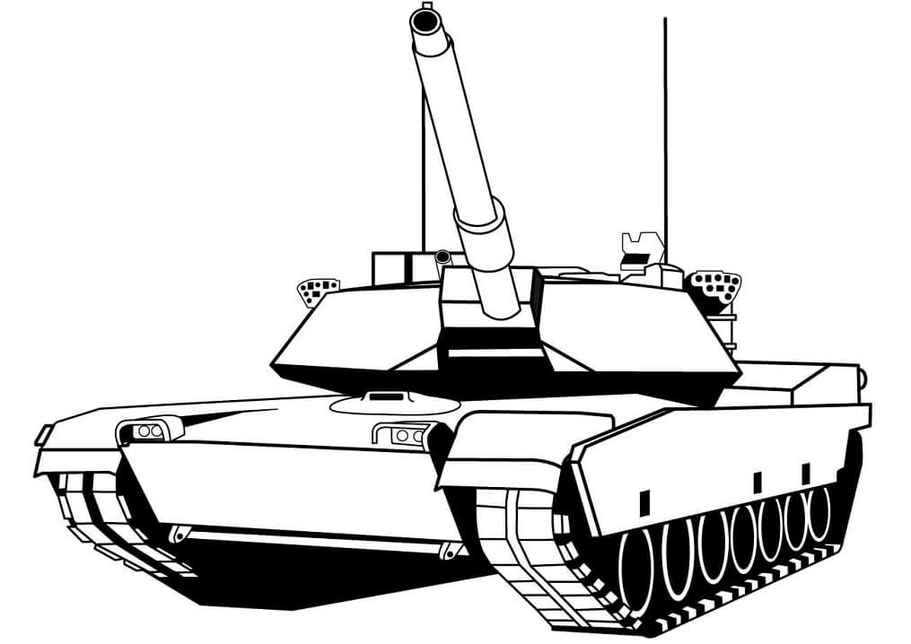 M1 Abrams Tank Coloring Page
