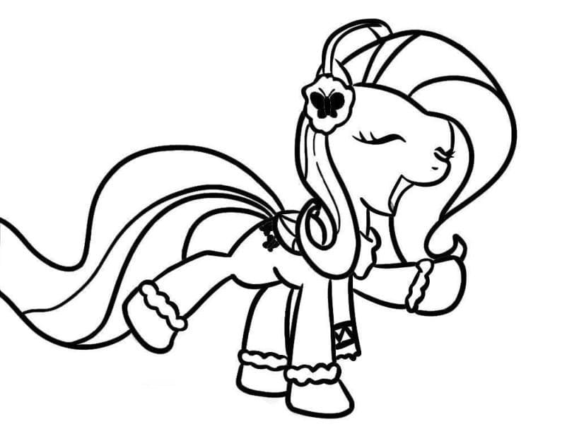 Magic Fluttershy Coloring Page