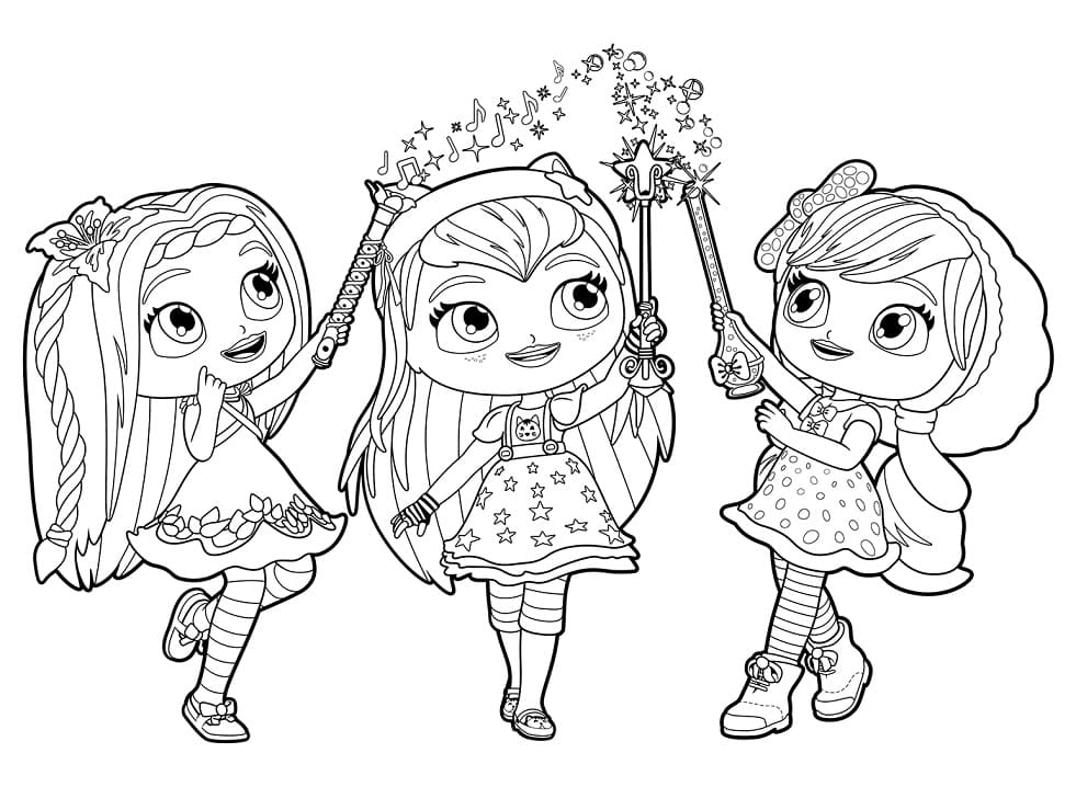Magical Little Charmers Coloring Page