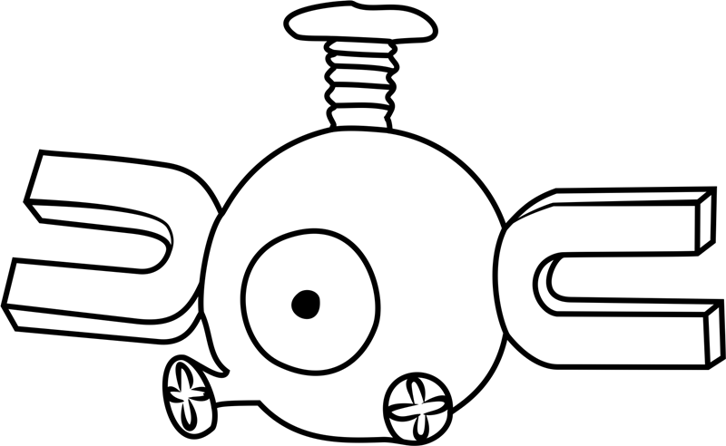 Magnemite Pokemon Coloring Page